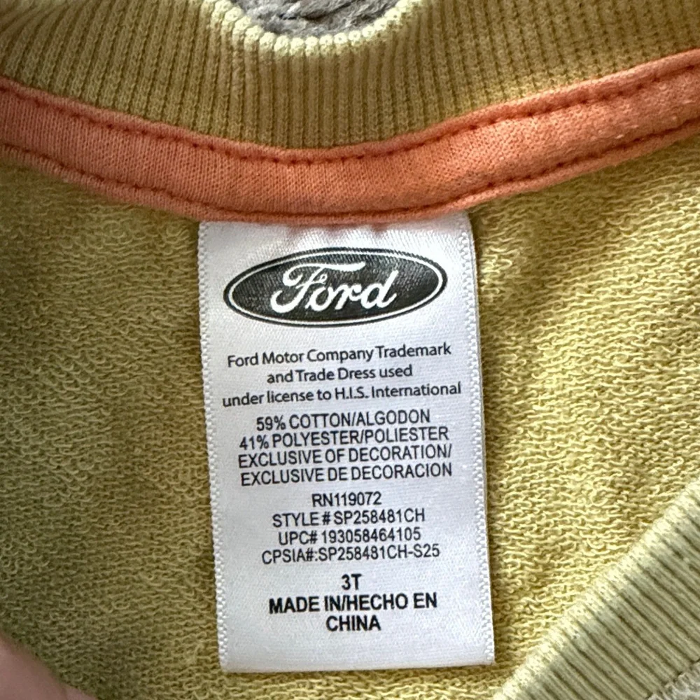 Ford Bronco Kids Sweatshirt - Yellow and Green - Picture 3 of 5